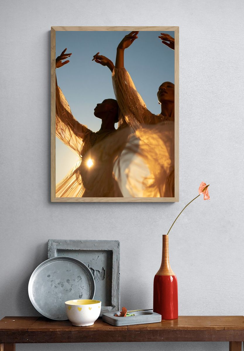 Golden Dancers Photography Poster. — room view 3