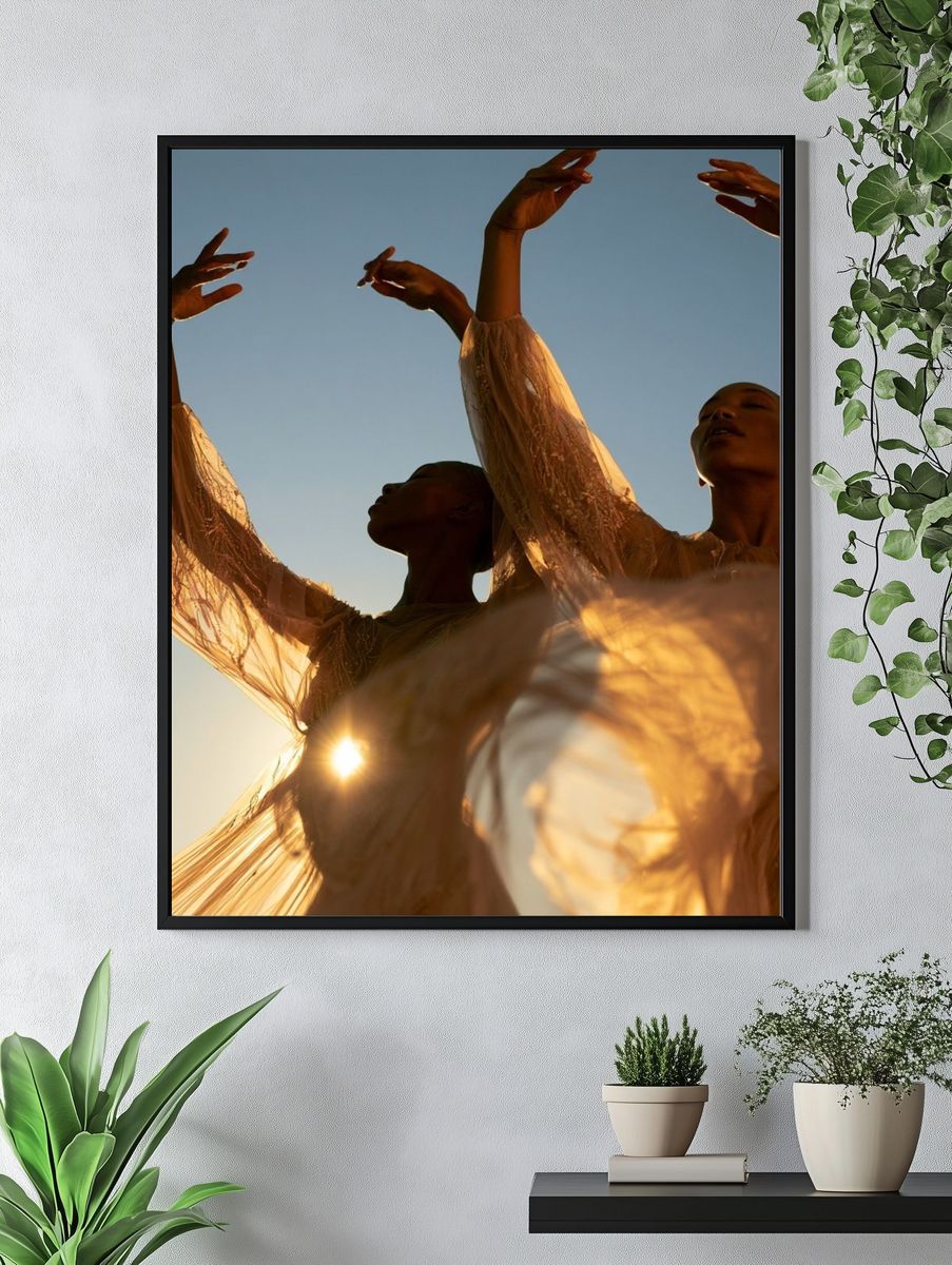 Golden Dancers Photography Poster. — room view 4