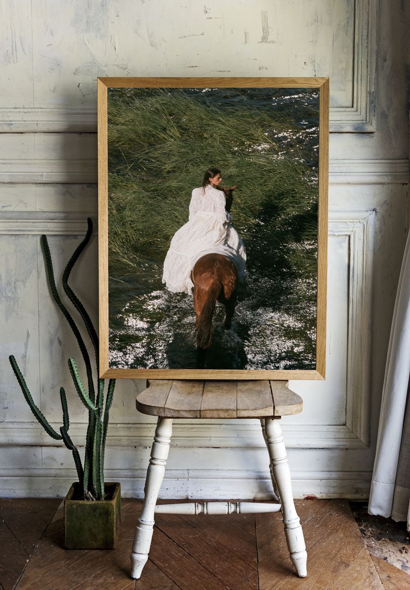 Horseback Rider in Marshland Poster. room preview