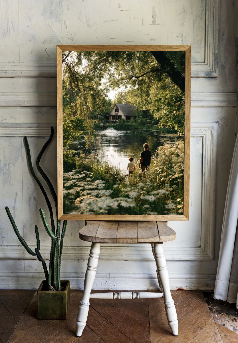 Lakeside Cottage Garden Poster. room preview
