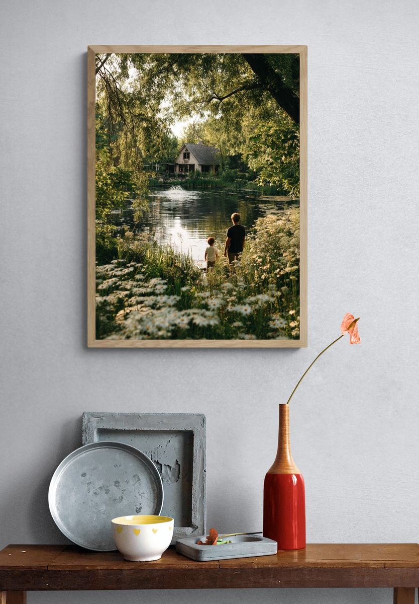 Lakeside Cottage Garden Poster. — room view 3