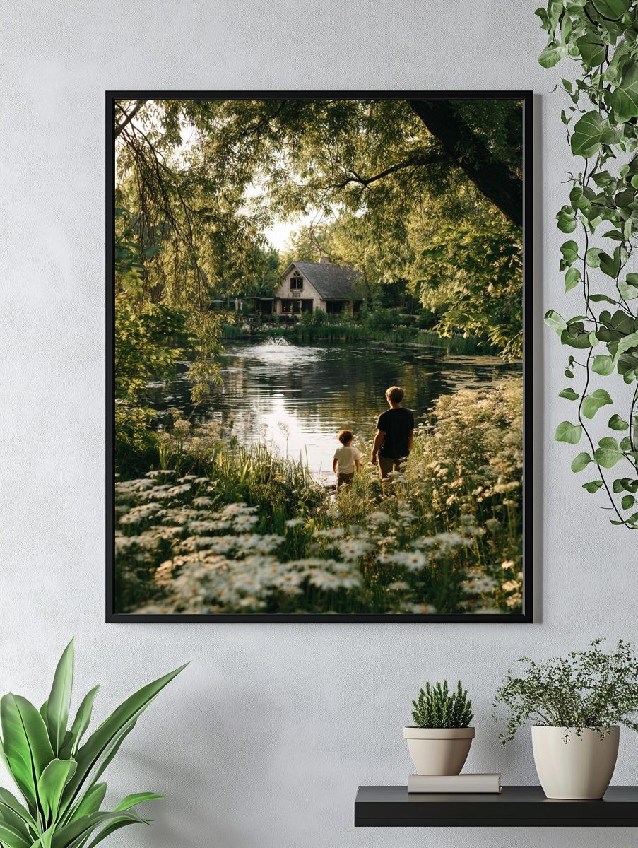 Lakeside Cottage Garden Poster. — room view 4