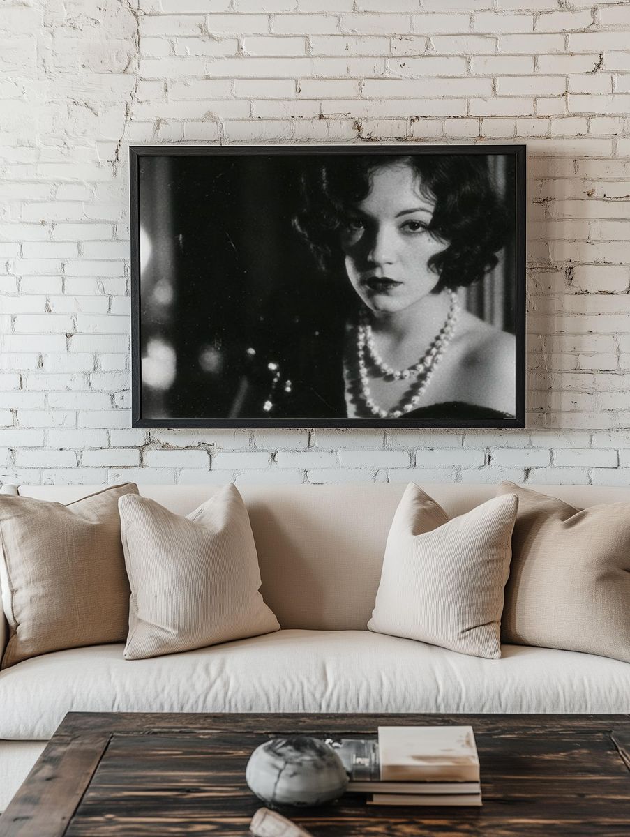 Vintage Film Noir Portrait Poster. — room view 1