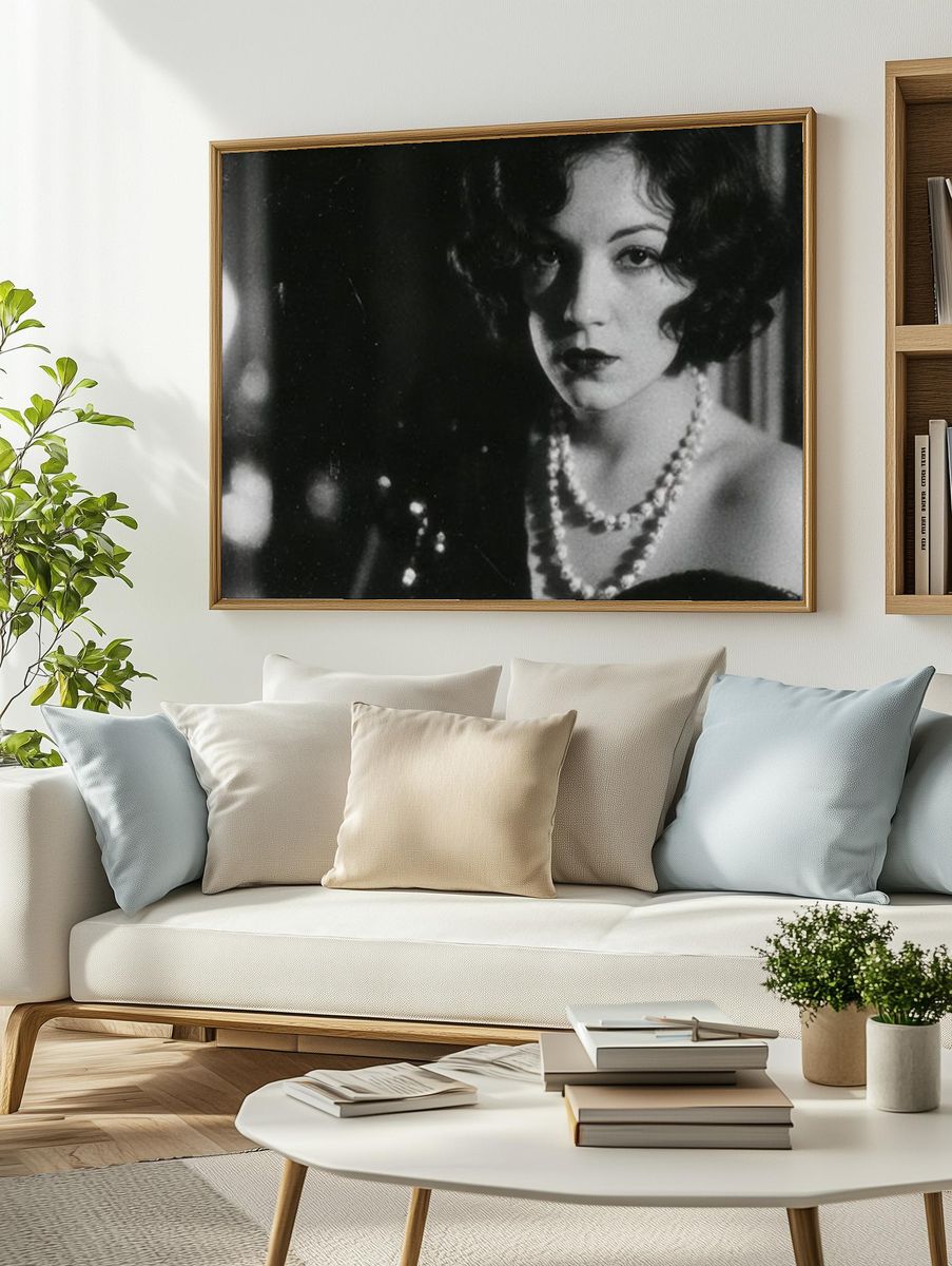 Vintage Film Noir Portrait Poster. — room view 2