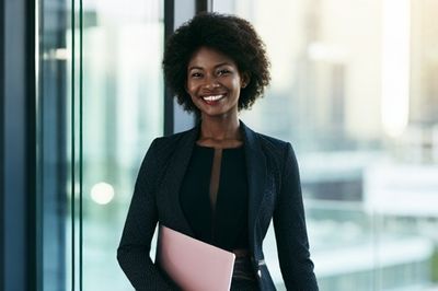 Confident Woman Portrait Print. poster