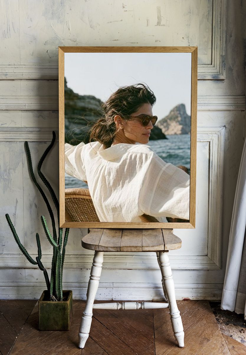 Coastal Woman Portrait Print. room preview