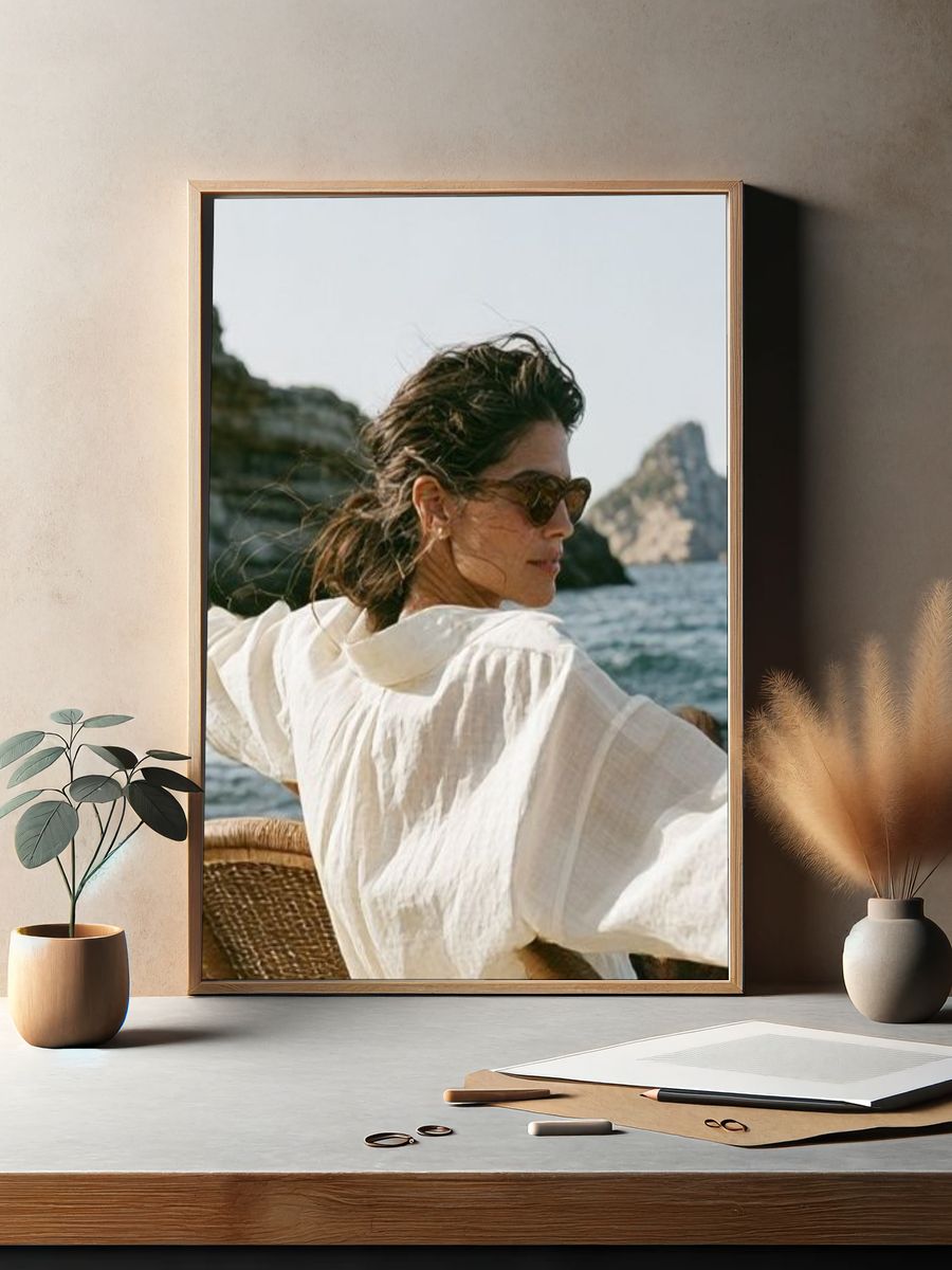 Coastal Woman Portrait Print. — room view 2
