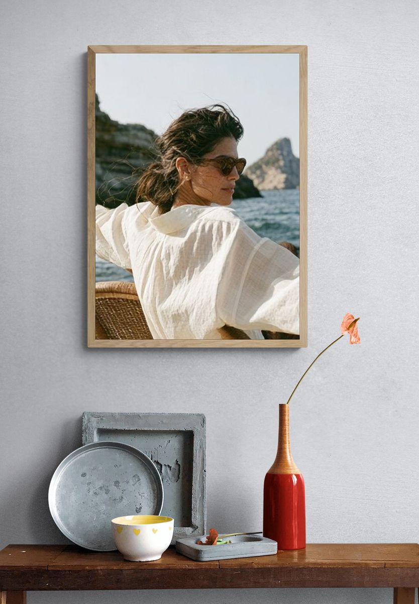 Coastal Woman Portrait Print. — room view 3