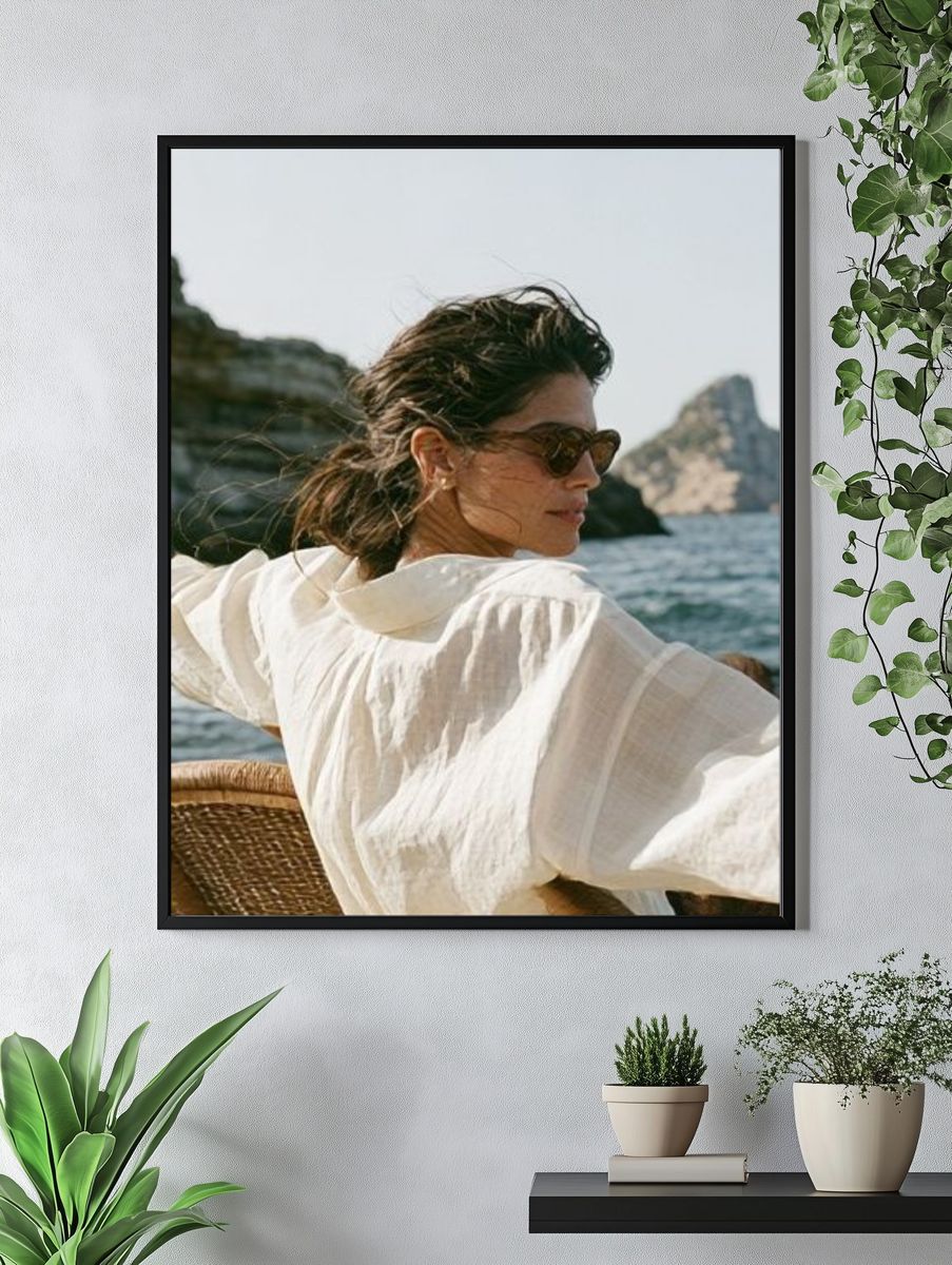 Coastal Woman Portrait Print. — room view 4