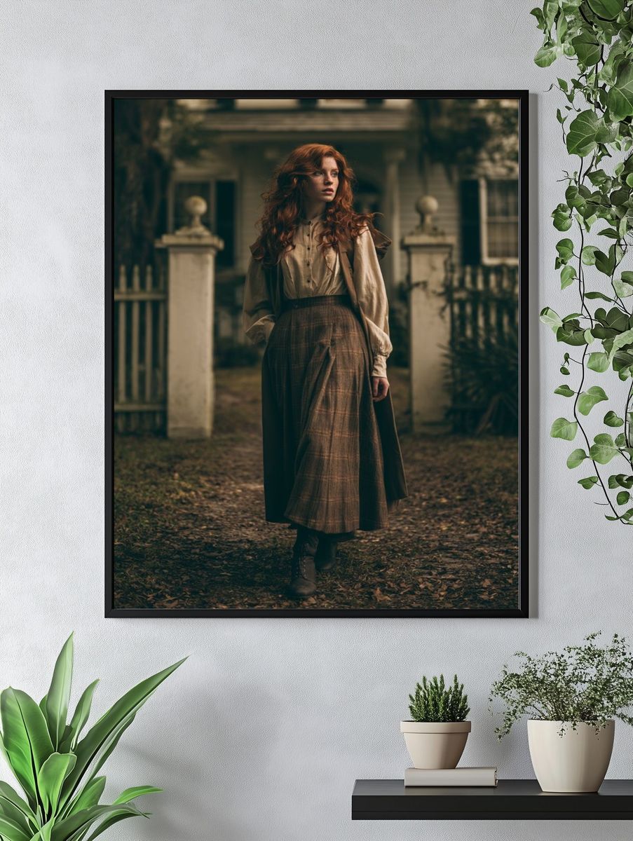 Red-Haired Portrait Photography Poster. — room view 4