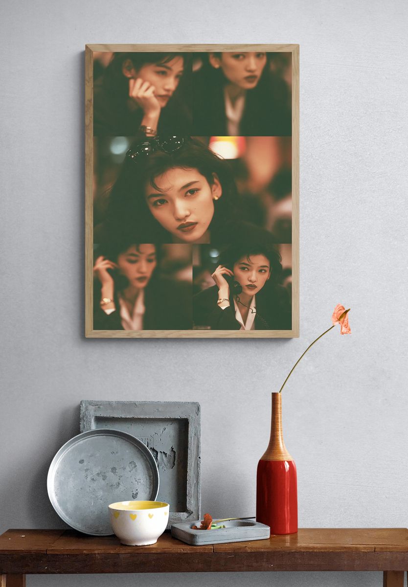 Moody Portrait Collage Poster. — room view 3