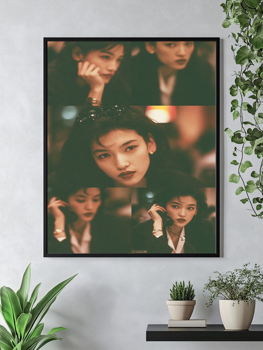 Moody Portrait Collage Poster. — room view 4