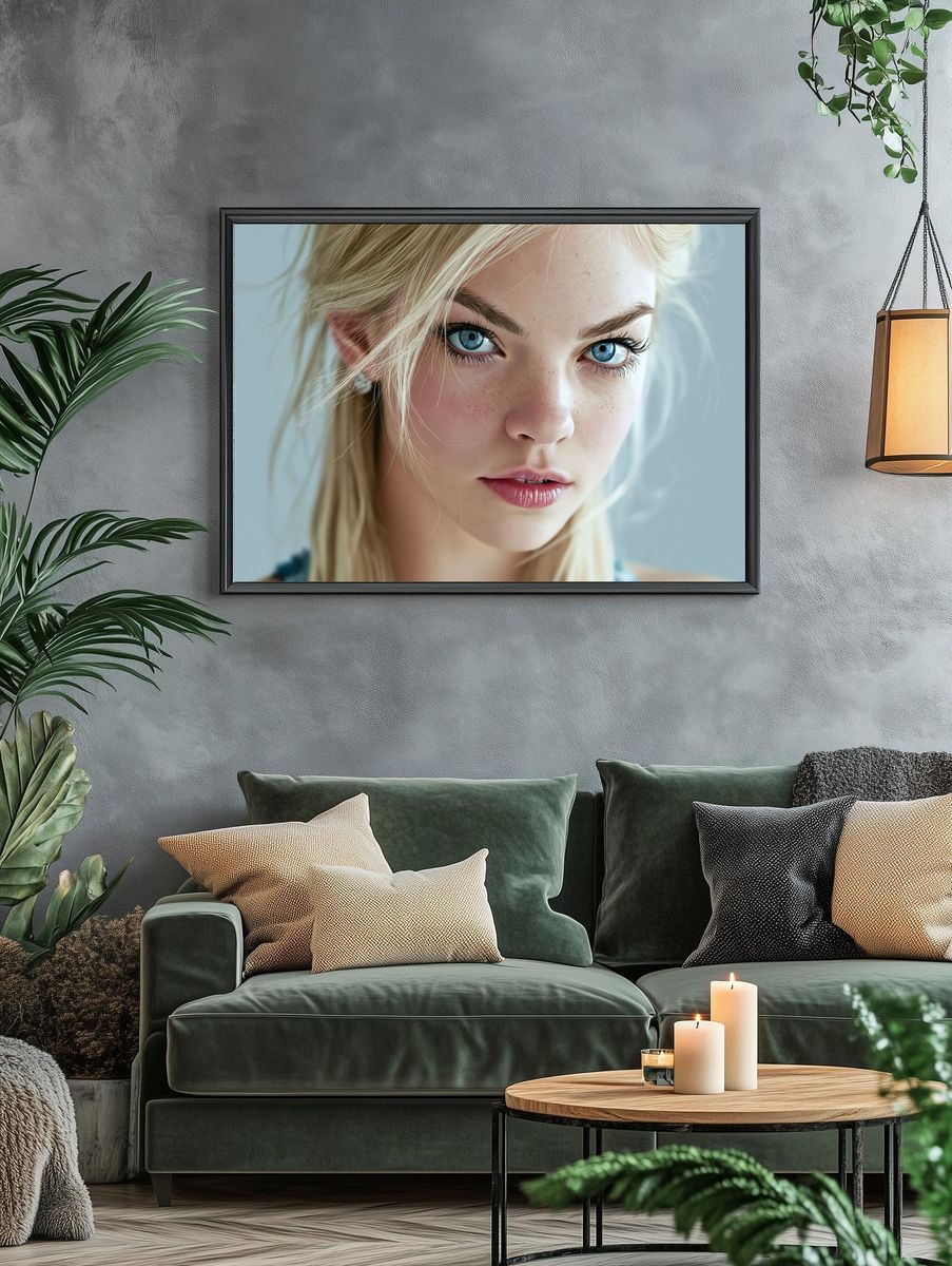 Blonde Portrait Photography Poster. — room view 4
