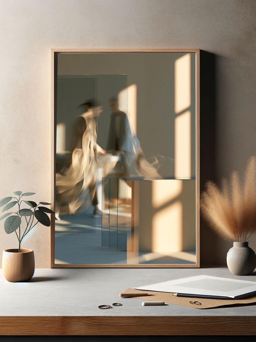 Sunlit Blur Interior Photography Poster. — room view 2