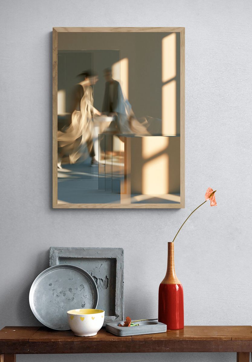 Sunlit Blur Interior Photography Poster. — room view 3