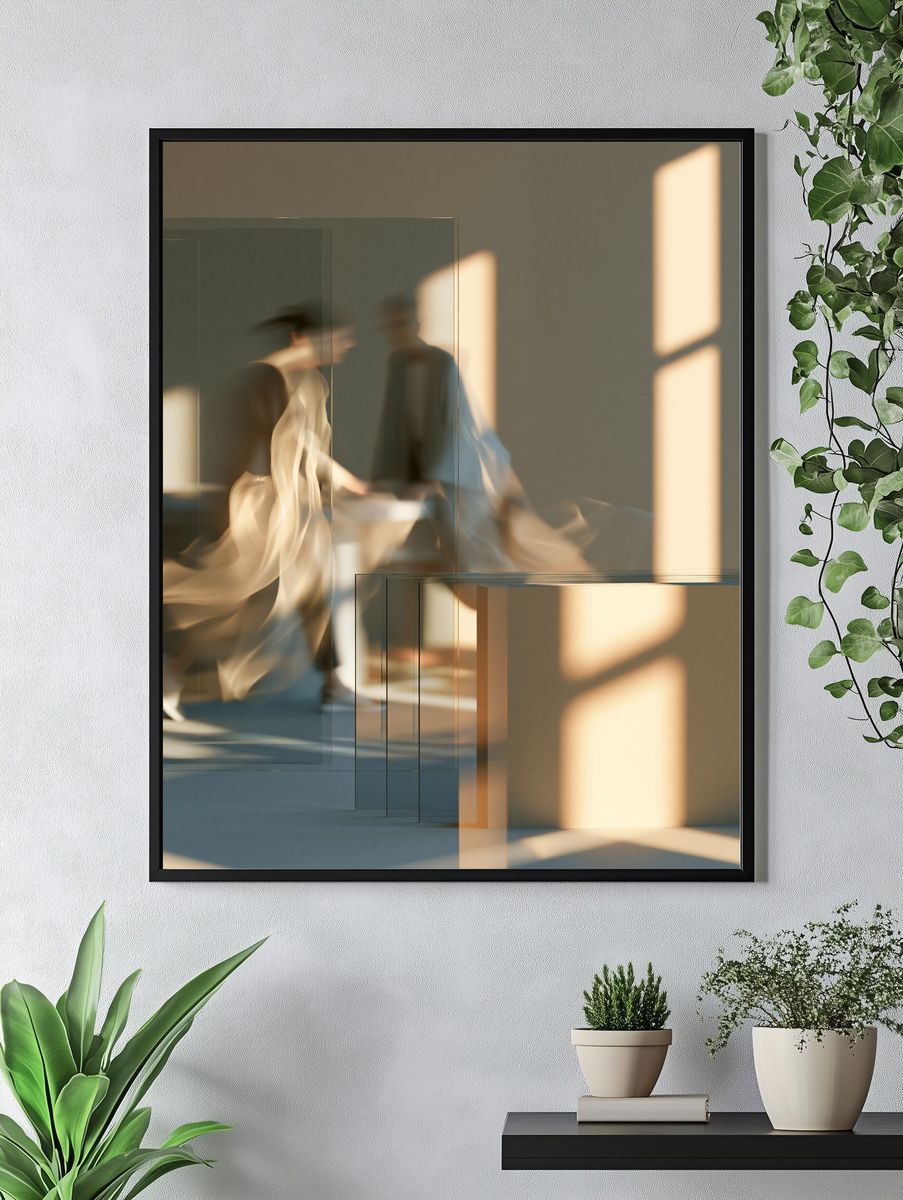 Sunlit Blur Interior Photography Poster. — room view 4