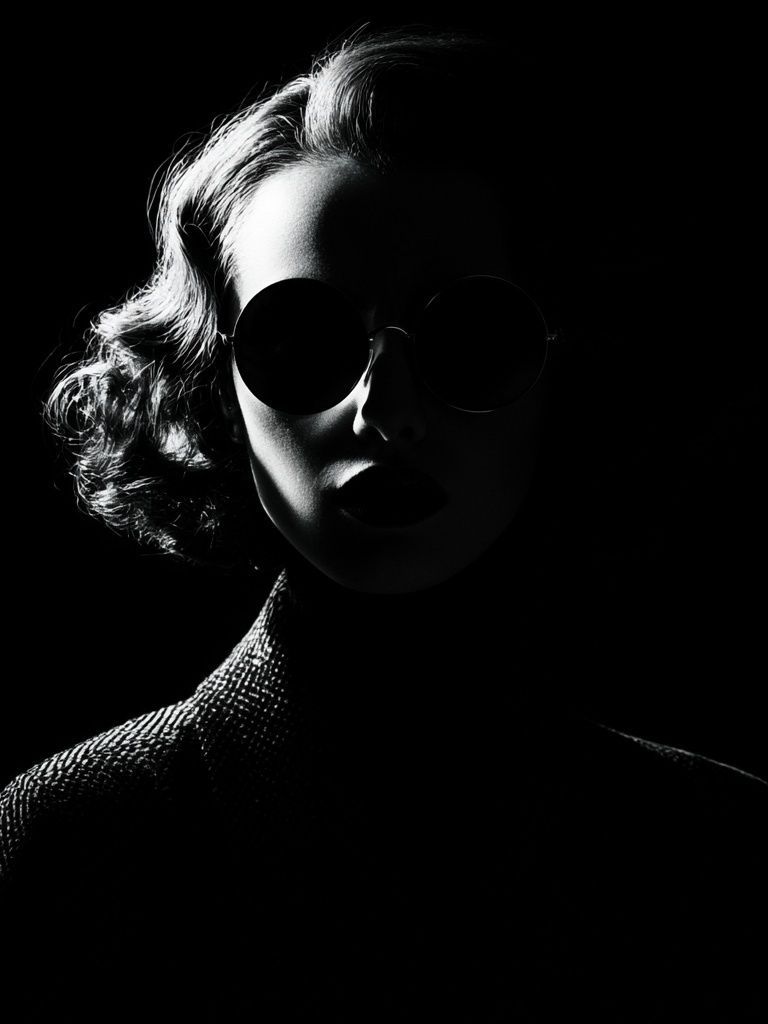 Noir Fashion Portrait Poster. poster detail