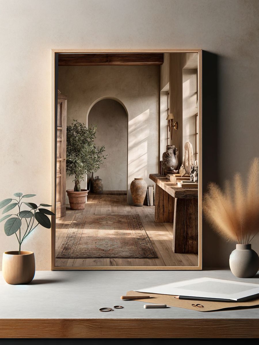 Rustic Mediterranean Interior Print. — room view 2