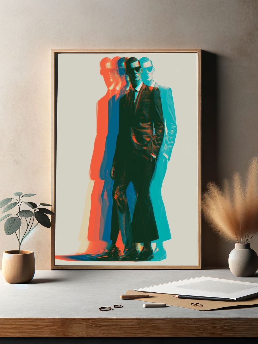 Chromatic Suit Portrait Print. — room view 2
