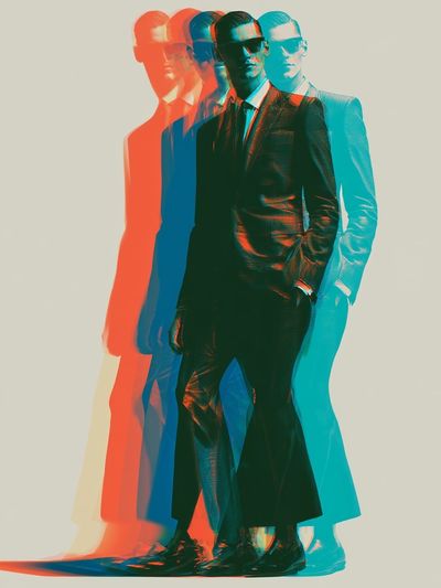 Chromatic Suit Portrait Print.