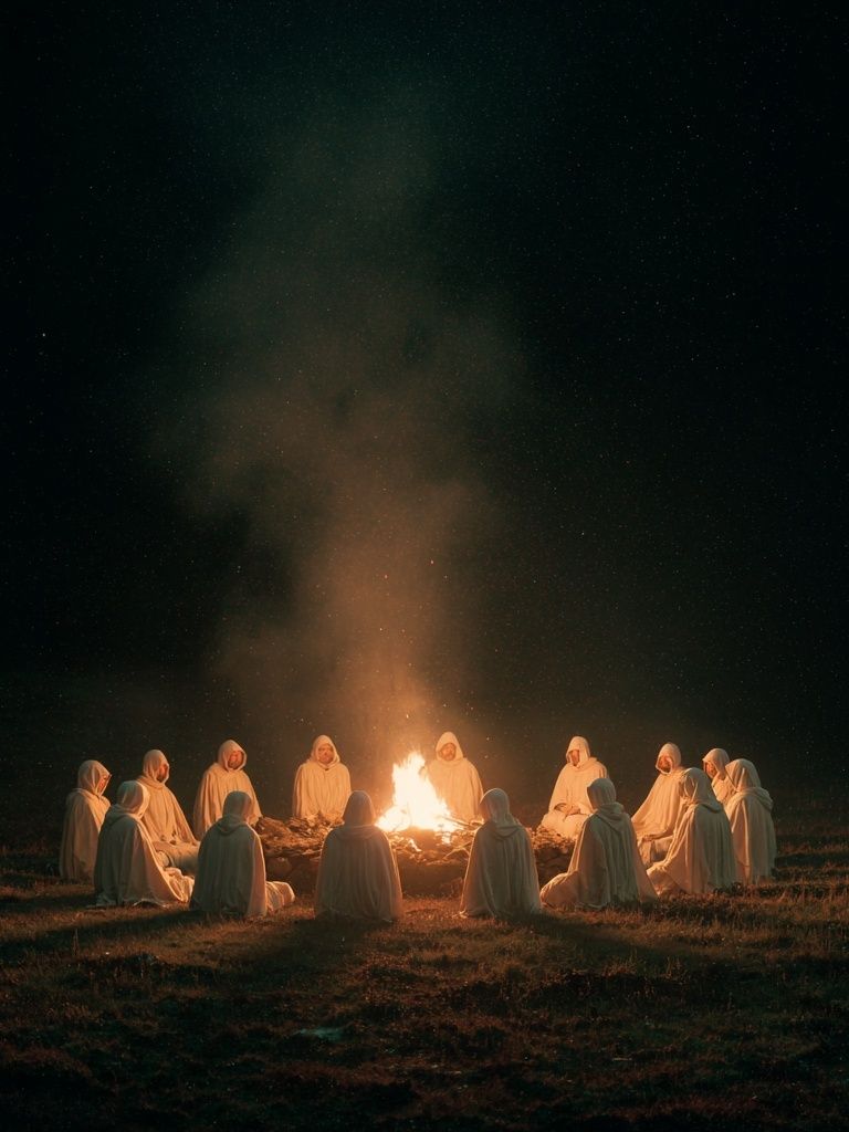 Moonlit Ritual Circle Photography Poster. poster — photography art