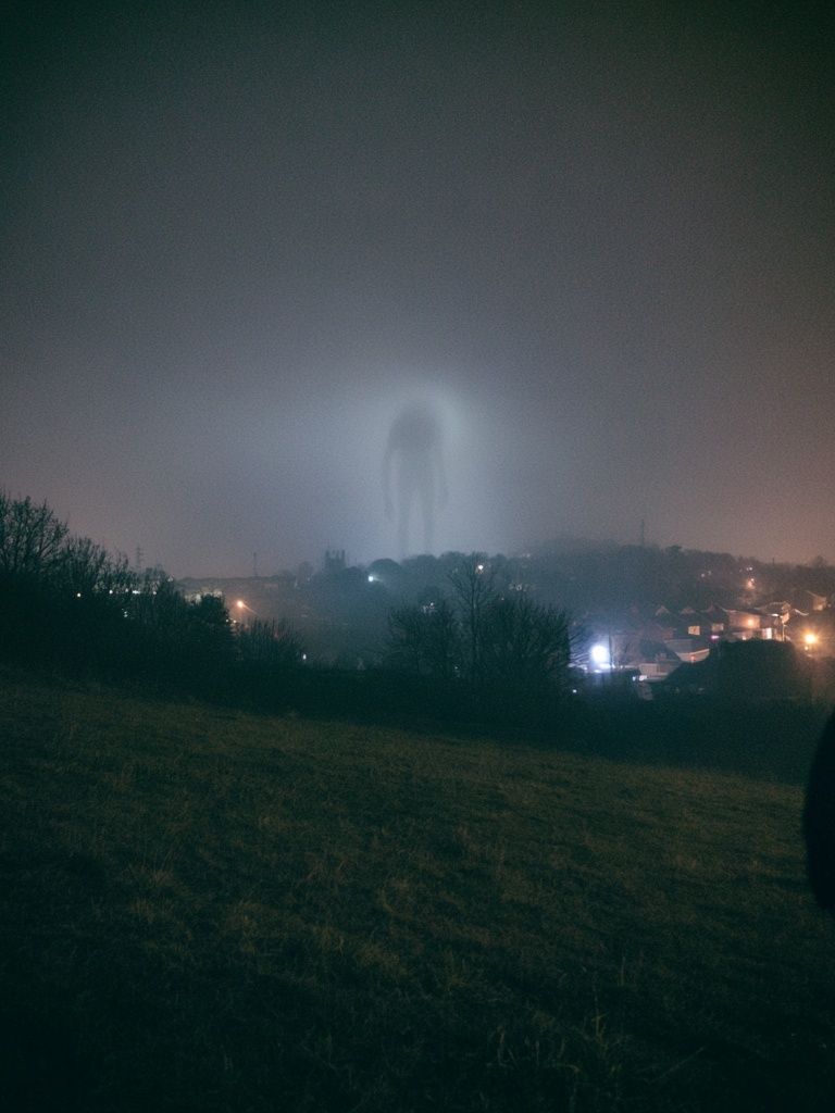Foggy Night Landscape Photography Poster. poster — photography art