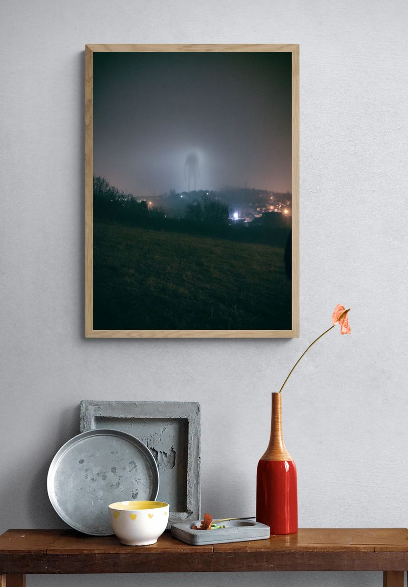 Foggy Night Landscape Photography Poster. — room view 3