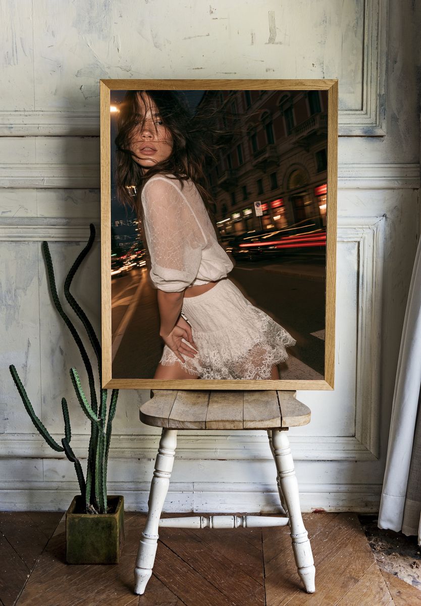 Night City Fashion Portrait Poster. — room view 1