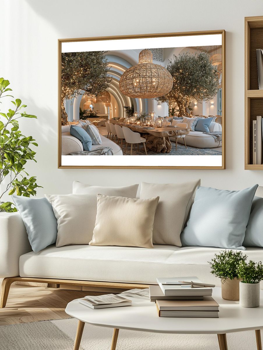 Boho Luxe Dining Room Photography Poster. — room view 2