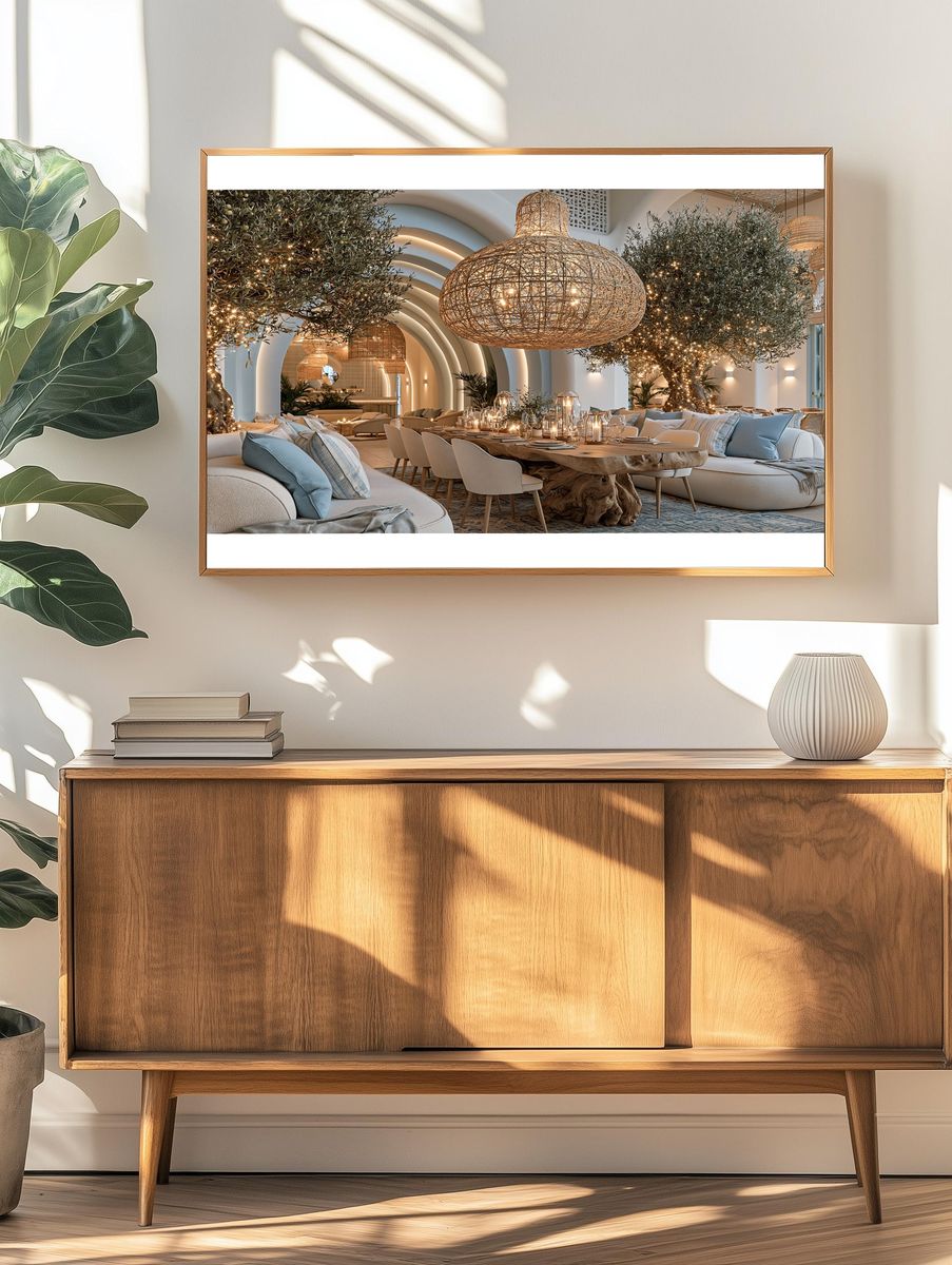Boho Luxe Dining Room Photography Poster. — room view 3