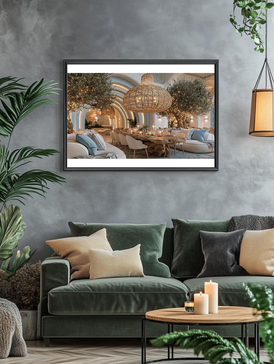 Boho Luxe Dining Room Photography Poster. — room view 4