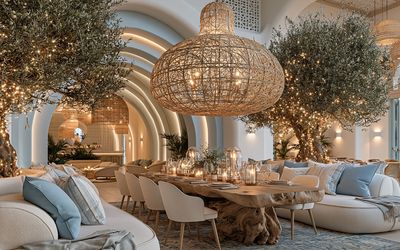 Boho Luxe Dining Room Photography Poster. poster