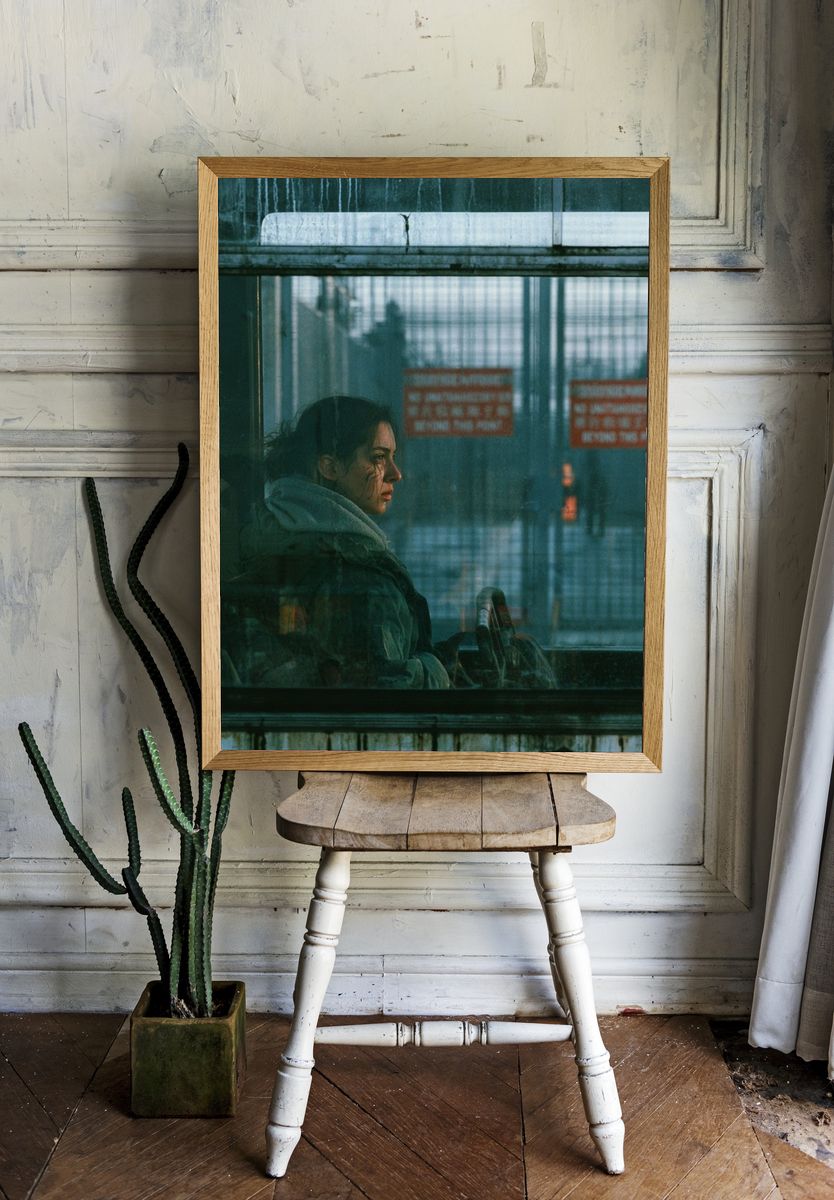 Bus Window Portrait Photography Poster. room preview