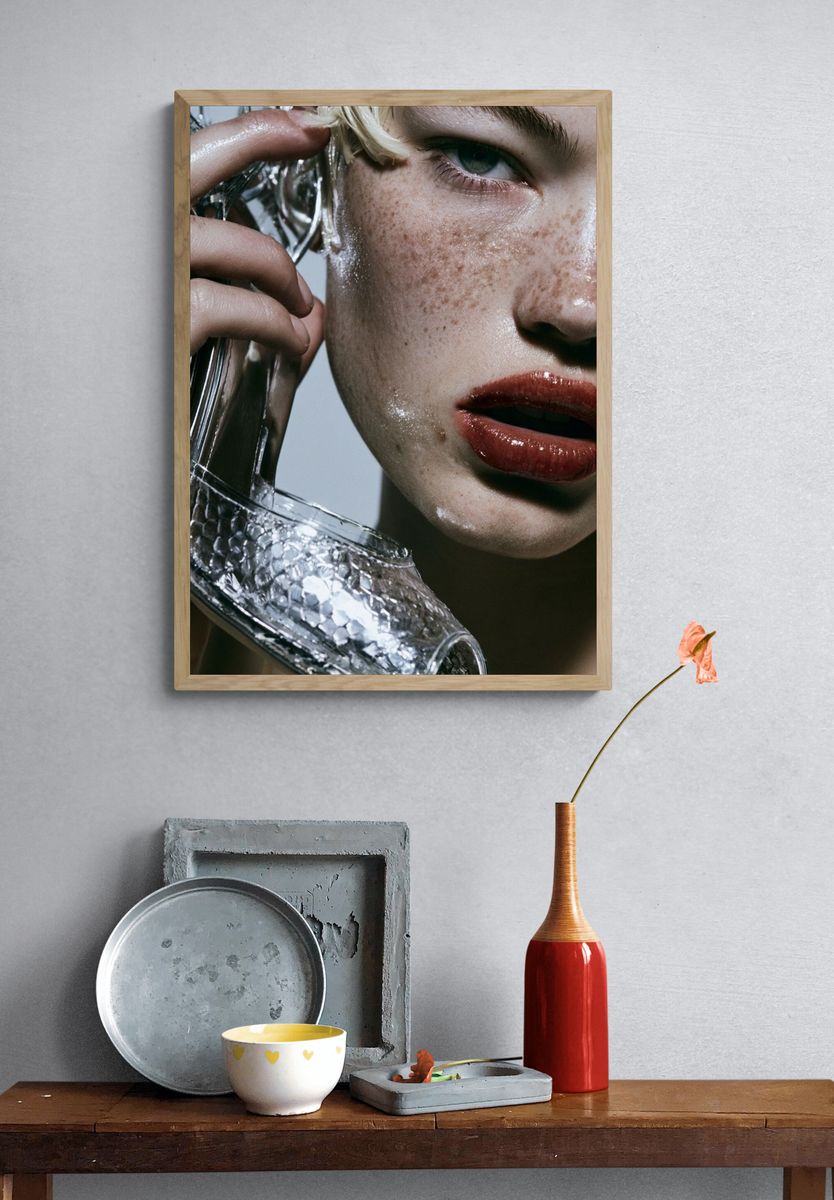 Freckled Portrait Photography Poster. — room view 3