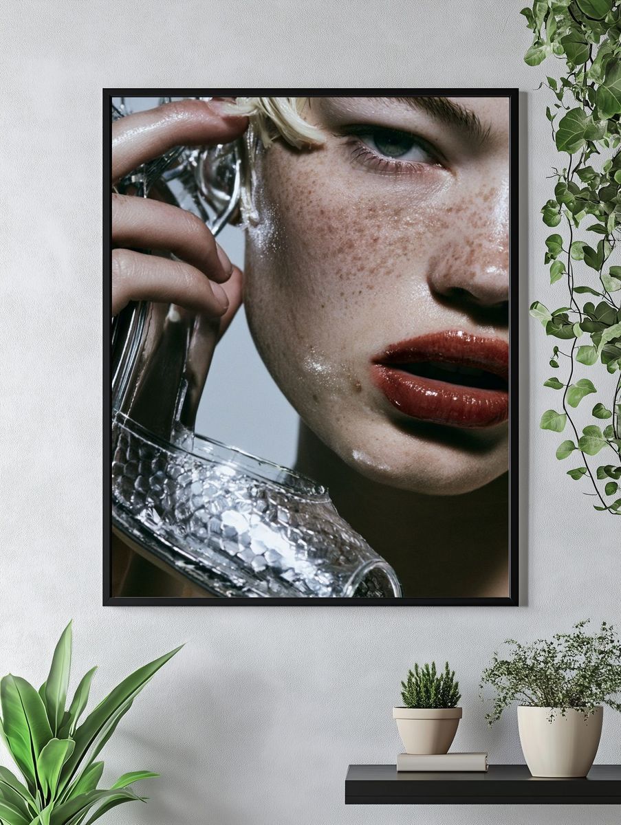 Freckled Portrait Photography Poster. — room view 4