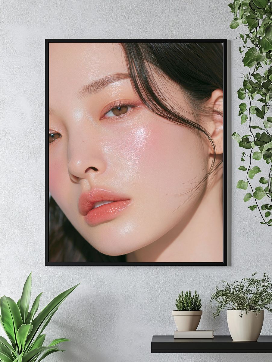 Glossy Beauty Portrait Poster. — room view 4