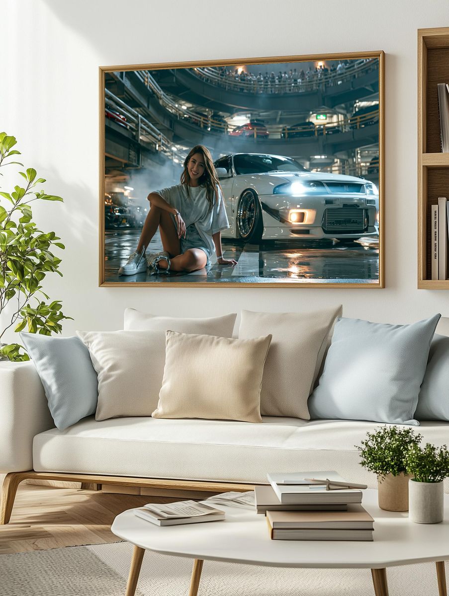 Drift Garage Portrait Poster. — room view 2