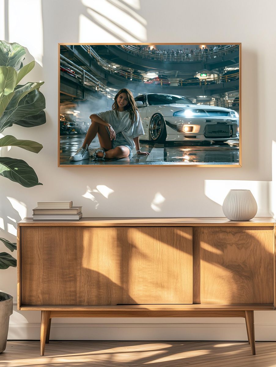 Drift Garage Portrait Poster. — room view 3