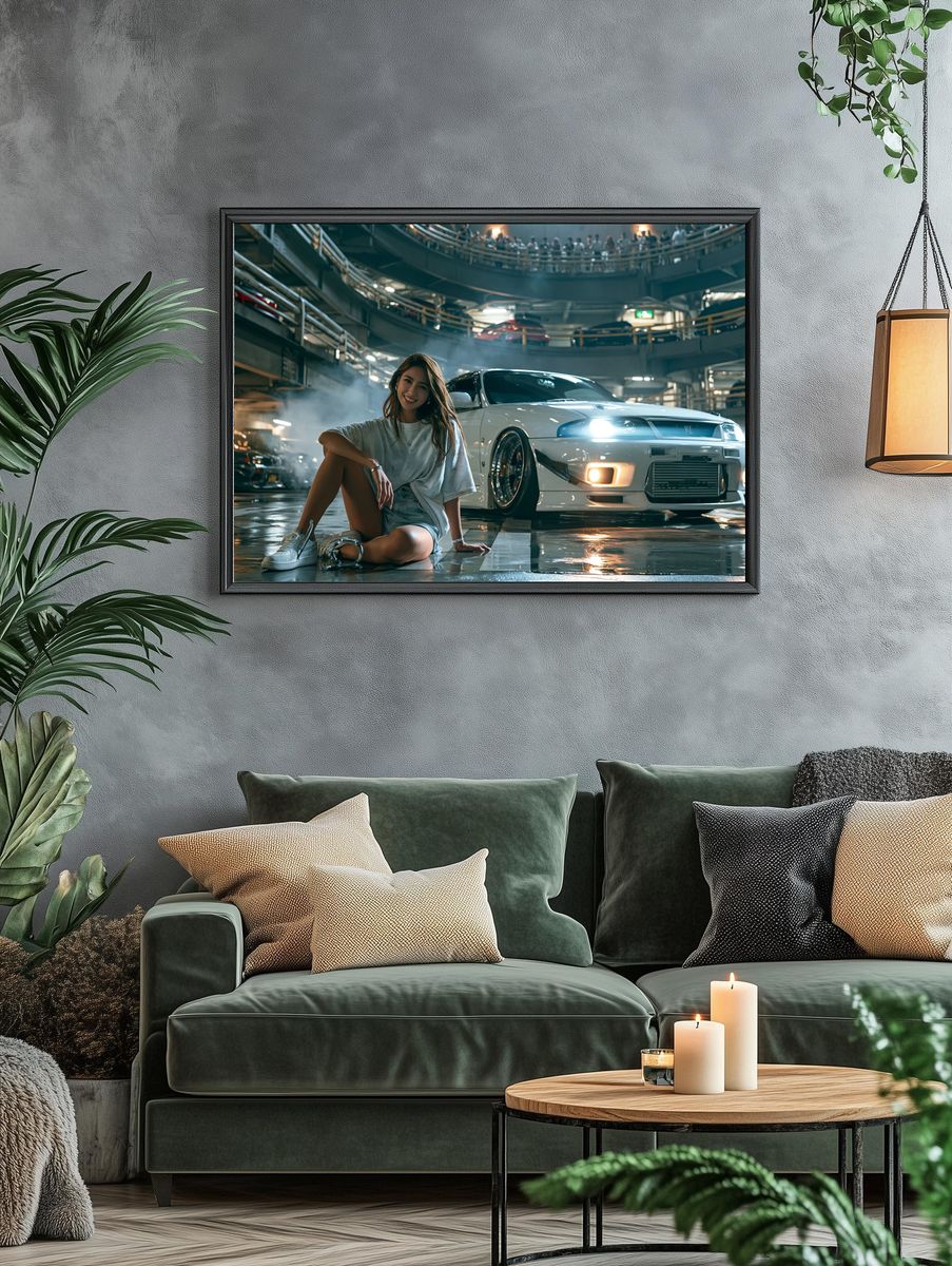 Drift Garage Portrait Poster. — room view 4
