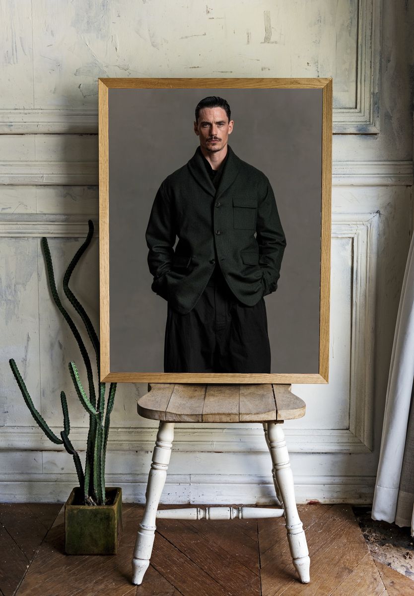 Mysterious Man Portrait Print. — room view 1