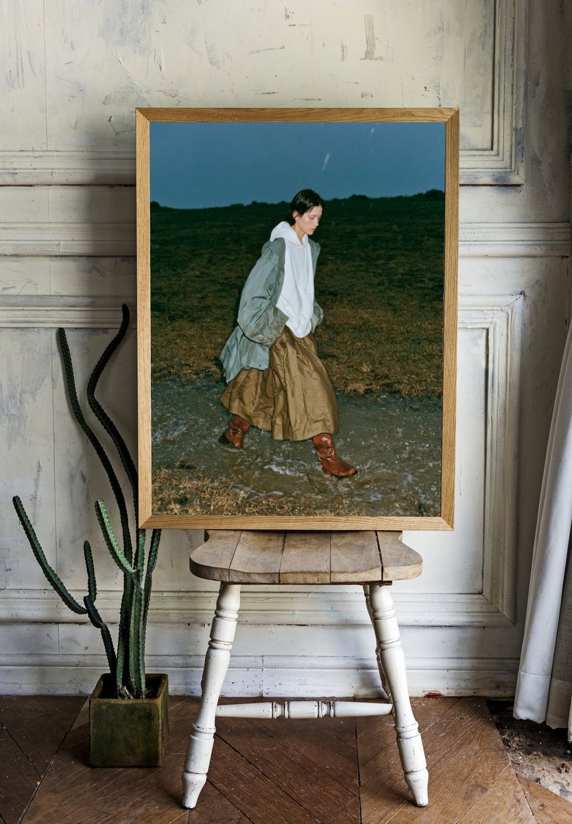 Rainy Field Fashion Photography Poster. room preview