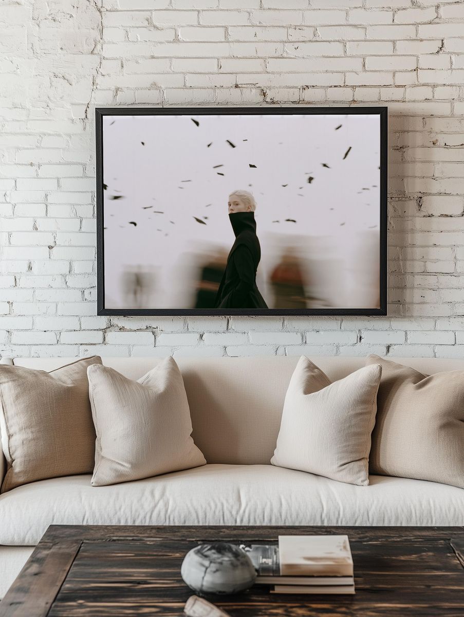 Blonde Portrait in Motion Print. room preview