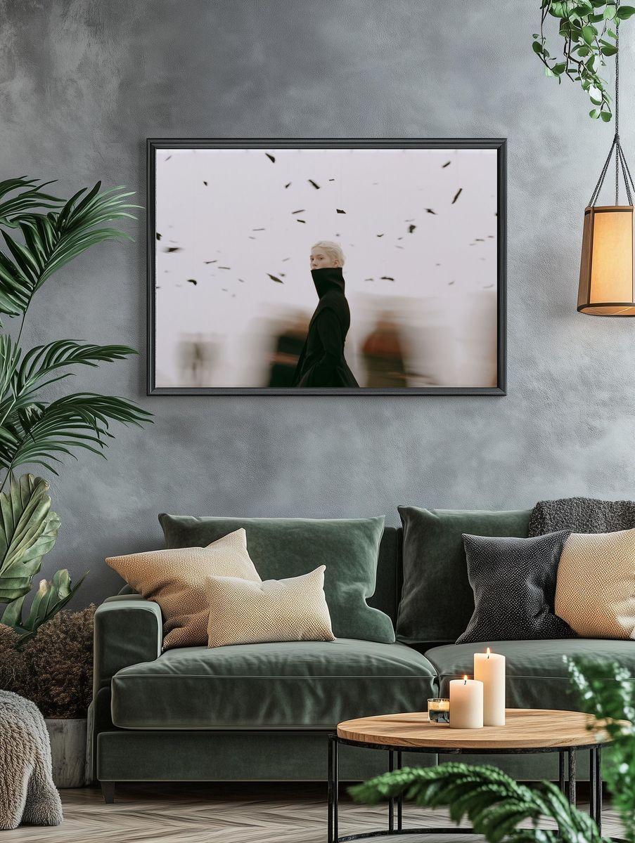 Blonde Portrait in Motion Print. — room view 4