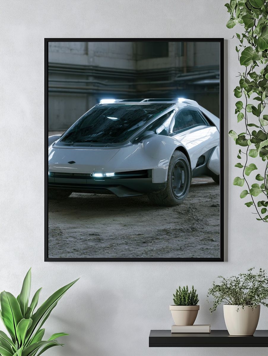 Futuristic Concept Car Photography Poster. — room view 4