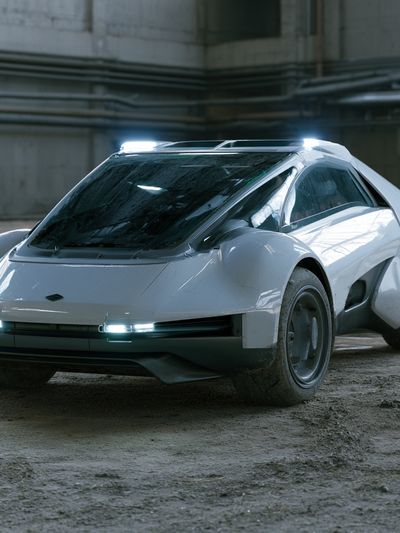 Futuristic Concept Car Photography Poster.