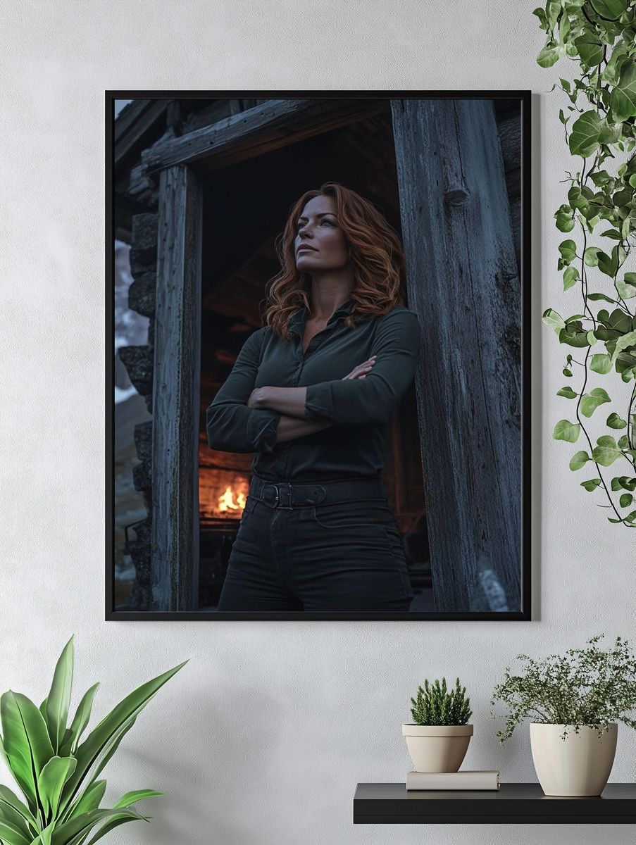 Mountain Cabin Portrait Poster. — room view 4