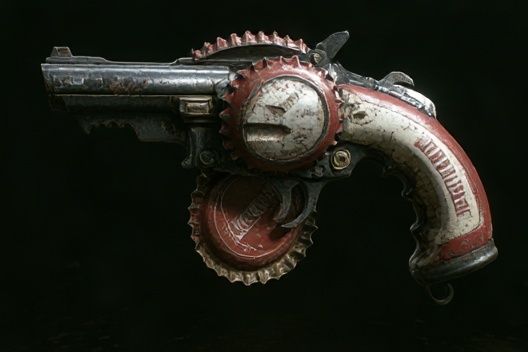 Steampunk Revolver Photography Poster. poster detail