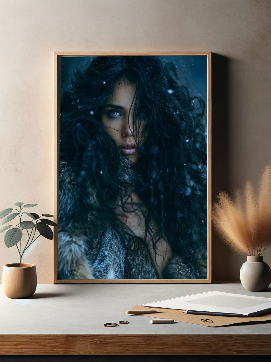 Winter Portrait Photography Poster. — room view 2