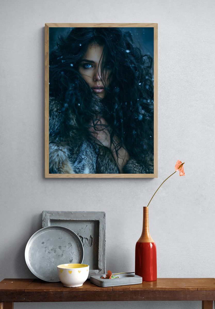 Winter Portrait Photography Poster. — room view 3