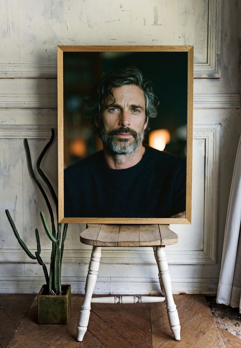 Moody Male Portrait Photography Poster. room preview